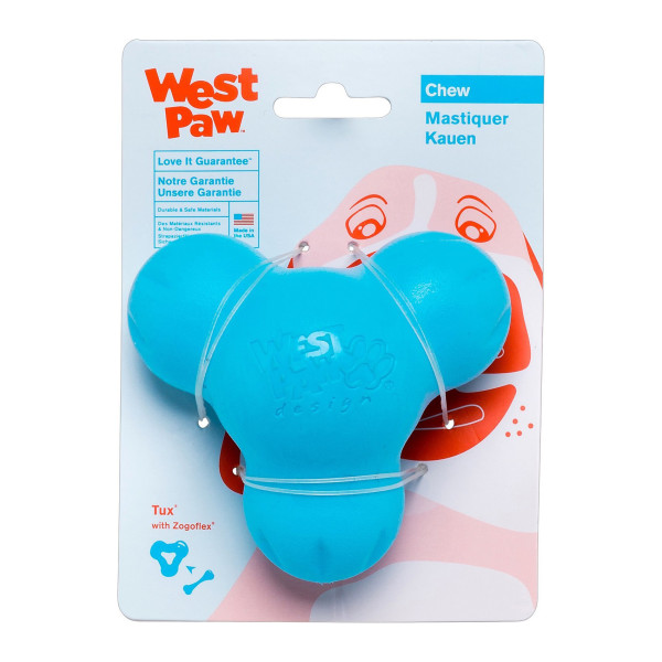 west paw zogoflex tux interactive treat dispensing dog chew toy