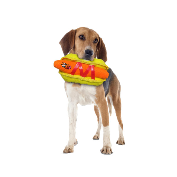 Tuffy Funny Food HotDog Dog Toy