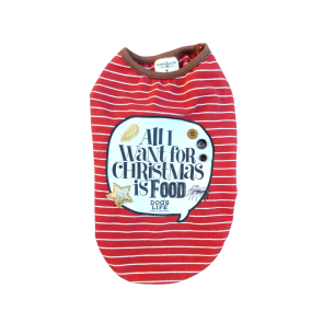 Dog's Life All I Want For Xmas Dog Tee -Red