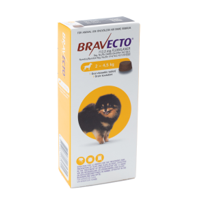 Bravecto Miniature Dog 2-4.5kg Chewable Tick & Flea Tablet