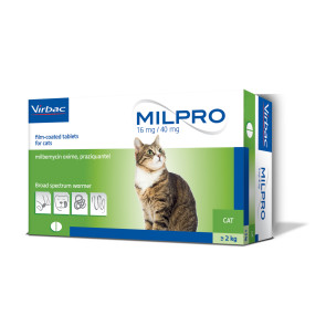 Virbac Milpro Cat Deworming Tablet - 2kg +