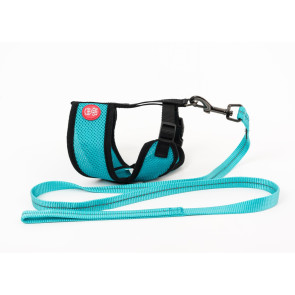 Cat's Life Mini Soft Harness & Lead - Turquoise