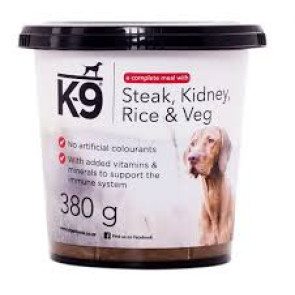 K-9 Steak, Kidney Rice & Veg Dog Food Tub