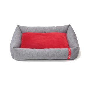 Wagworld Dream Pod Pet Bed - Light Grey & Red