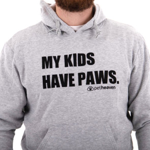 Pet Heaven My Kids Have Paws Hoodie - Grey