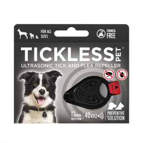 Tickless Ultrasonic Tick and Flea Repeller - Black