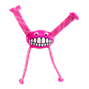 Rogz Flossy Grinz Oral Care Dog Toy-Pink