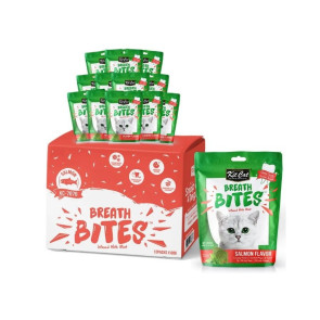 Kit Cat Breath Bites Salmon Adult Cat Treats  - 12 x 60g