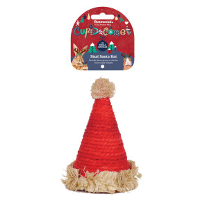 Rosewood Cupid & Comet's Sisal Santa Hat for Small Pets